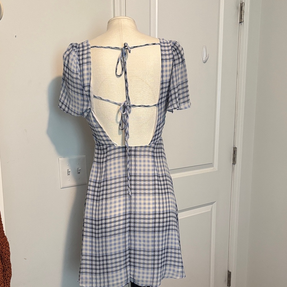 Urban Outfitters Blue Checkered Mini Dress - Picture 4 of 5